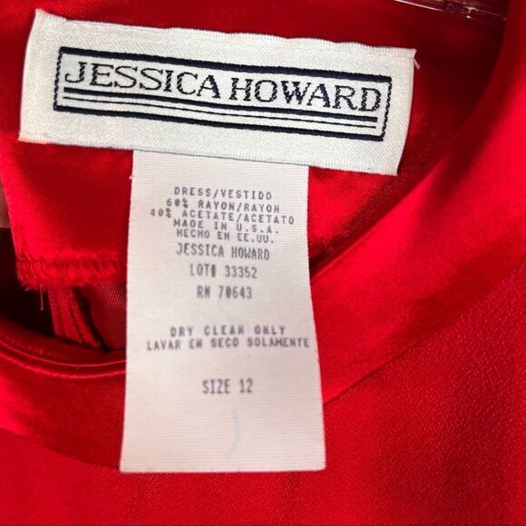 Jessica Howard Red Maxi Dress Sz 12 Vintage Nordstrom NWT - Picture 14 of 15